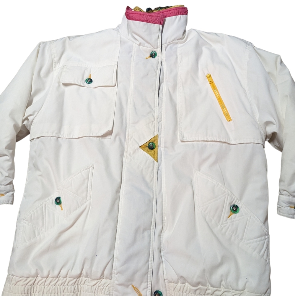 Vintage 80s 90s British Mist Insulated Ski Coat Jacket - Women's Medium - Picture 2 of 8